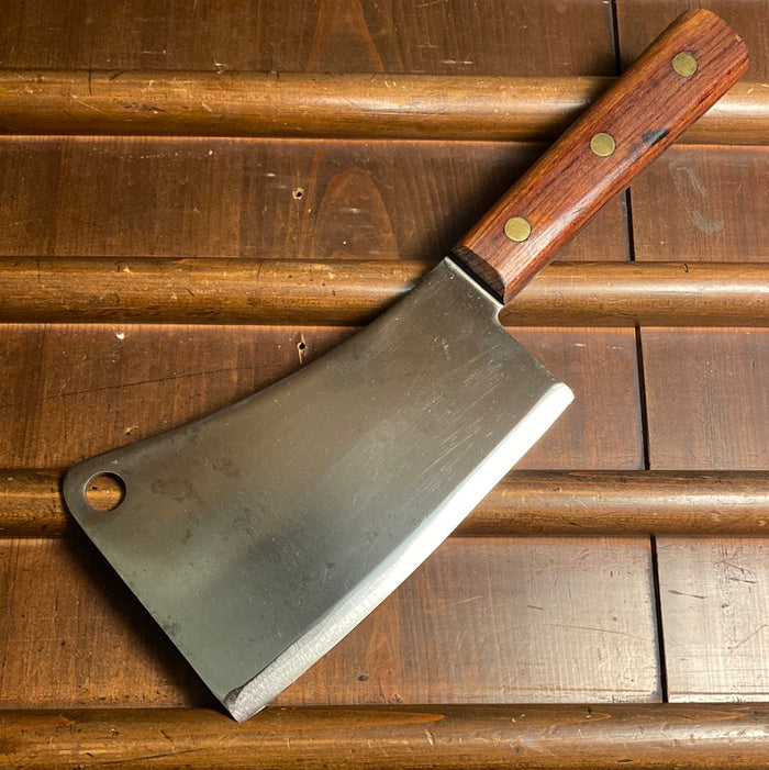 American 5.5" Cleaver Carbon Steel Rosewood 1930's-60's