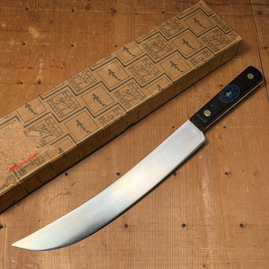 New Old Stock ErikAnton Berg 11.25" Scimitar Stainless Sweden 1950's W Box