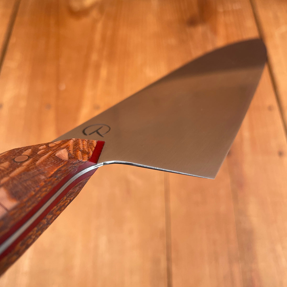 Alma Knife Co. 190mm Gyuto 15N20 Migaki - Leopard Wood