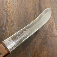 J. A. Henckels 8” Bullnose Scimitar Knife Hand Forged Carbon Steel Walnut 4 Pins & Rivet 1950’s?