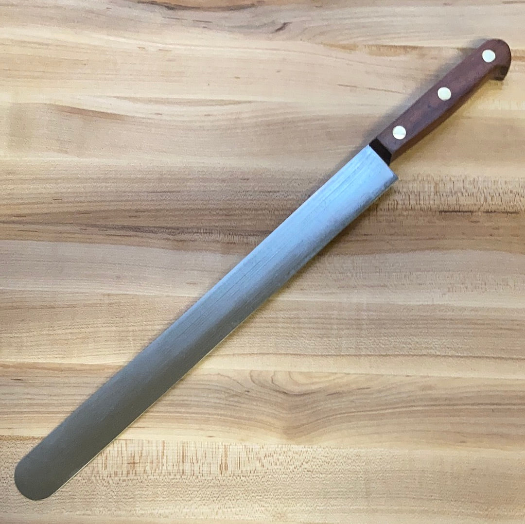 K Sabatier New Old Stock 12" Ham Knife Hand Forged Carbon Steel Rosewood Handle