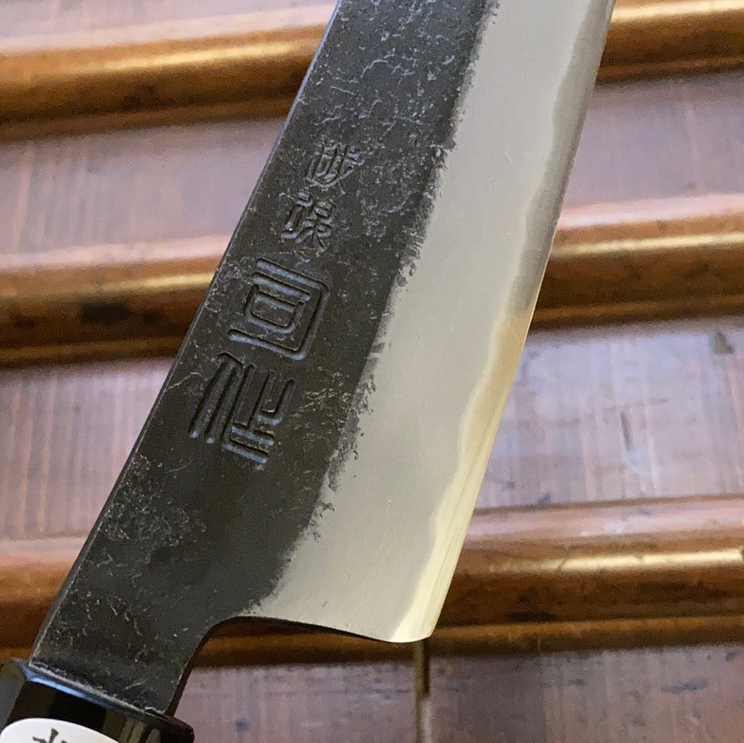 Tsukasa Hinoura 150mm Petty San Mai Nashiji Kurouchi Shirogami 2 Ho Wood Handle