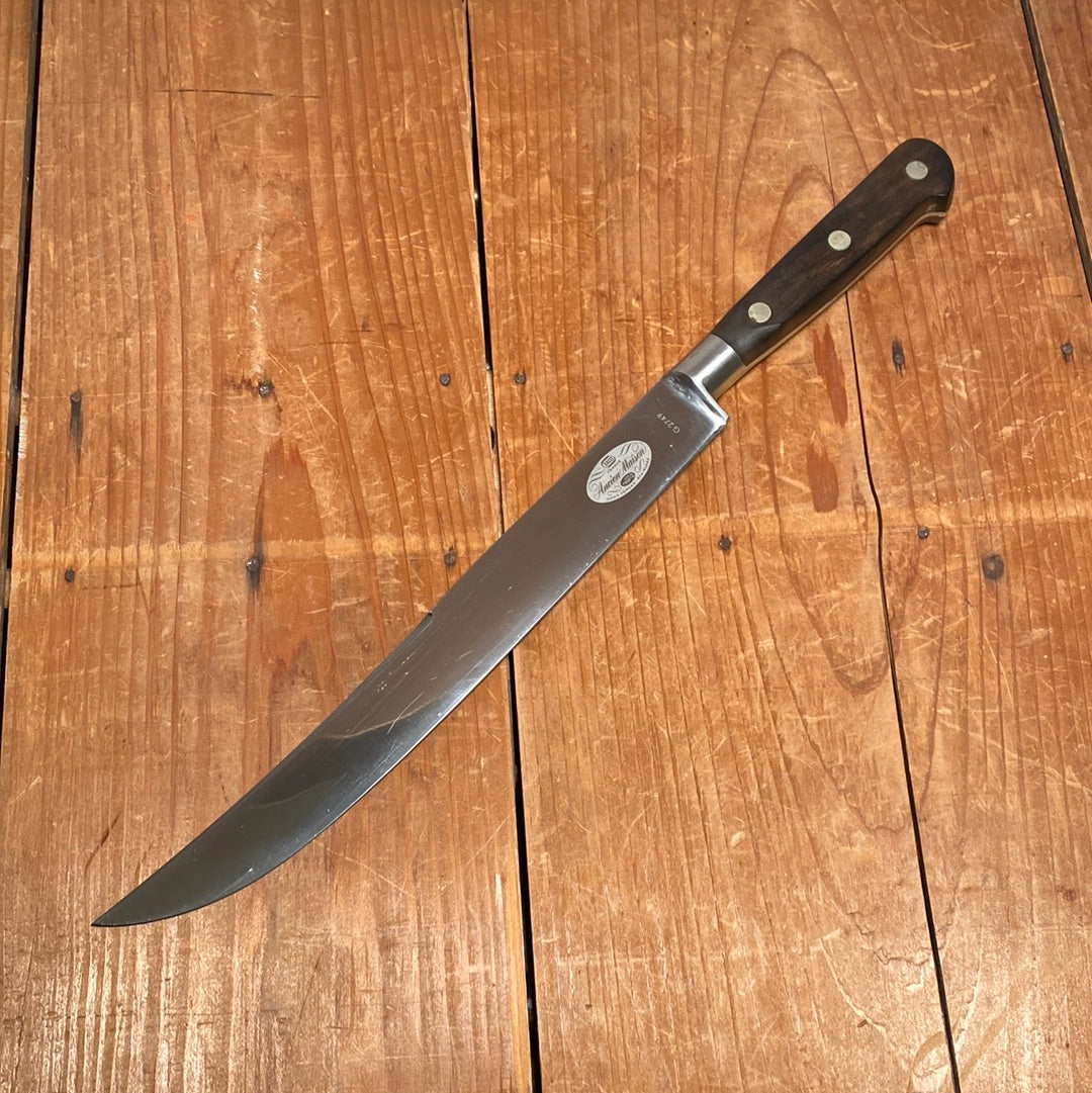 Sabatier Trumpet Ancienne Maison 9.5” Carving Knife Stainless Thiers 1950’s