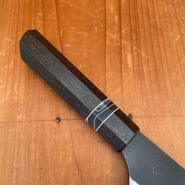 Alma Knife Co. 210mm Kiritsuke Gyuto 52100 Kurouchi - 10,000Yr Old Bog Oak