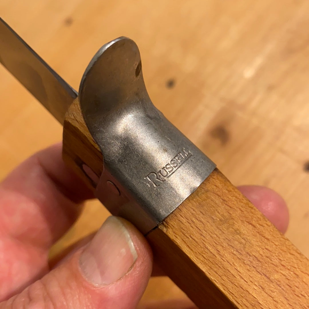 Russell Green River Works 6” Curved Boning / Trimming Knife Carbon Steel & Beech W Guard