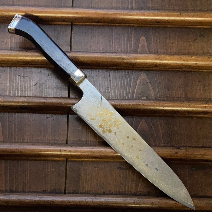 Hitohira Uki Sakura 240mm Gyuto Damascus Ebony Handle(Fusion)
