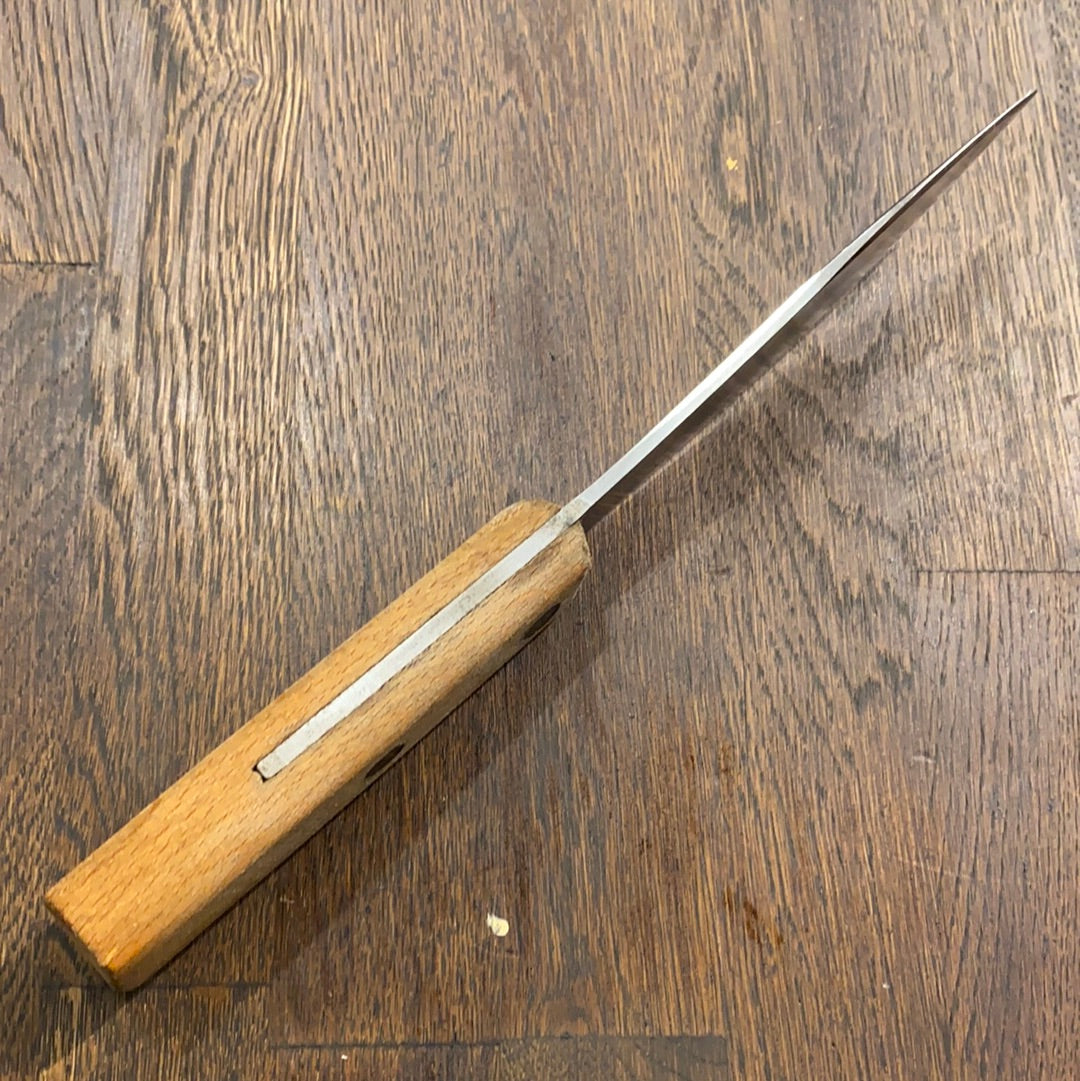 Village Blacksmith 5” Carbon Steel Skinning Knife Beech Handle 1930’s
