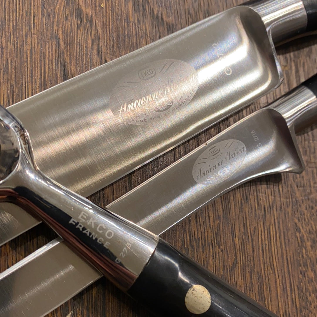 Sabatier Trumpet Ancienne Maison Carving Set Forged Stainless 1950s