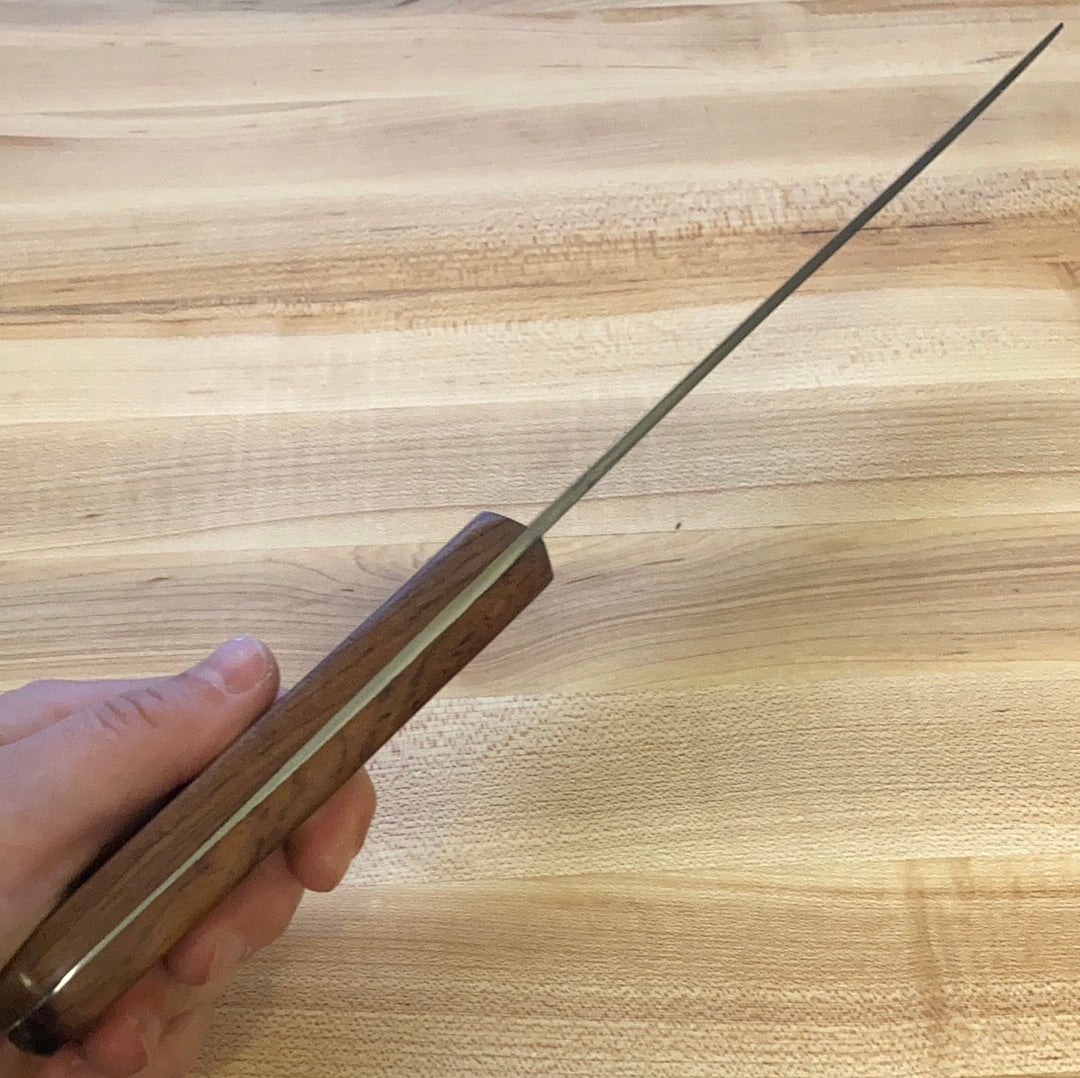 K Sabatier New Old Stock 8" Plate-Semelle Chef Hand Forged Carbon Steel Rosewood Handle