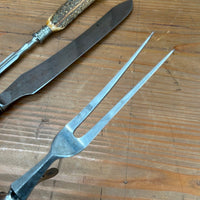 Joseph Rodgers & Sons Carving Set Sheffield Carbon Steel 1901-48 Argentina Export?