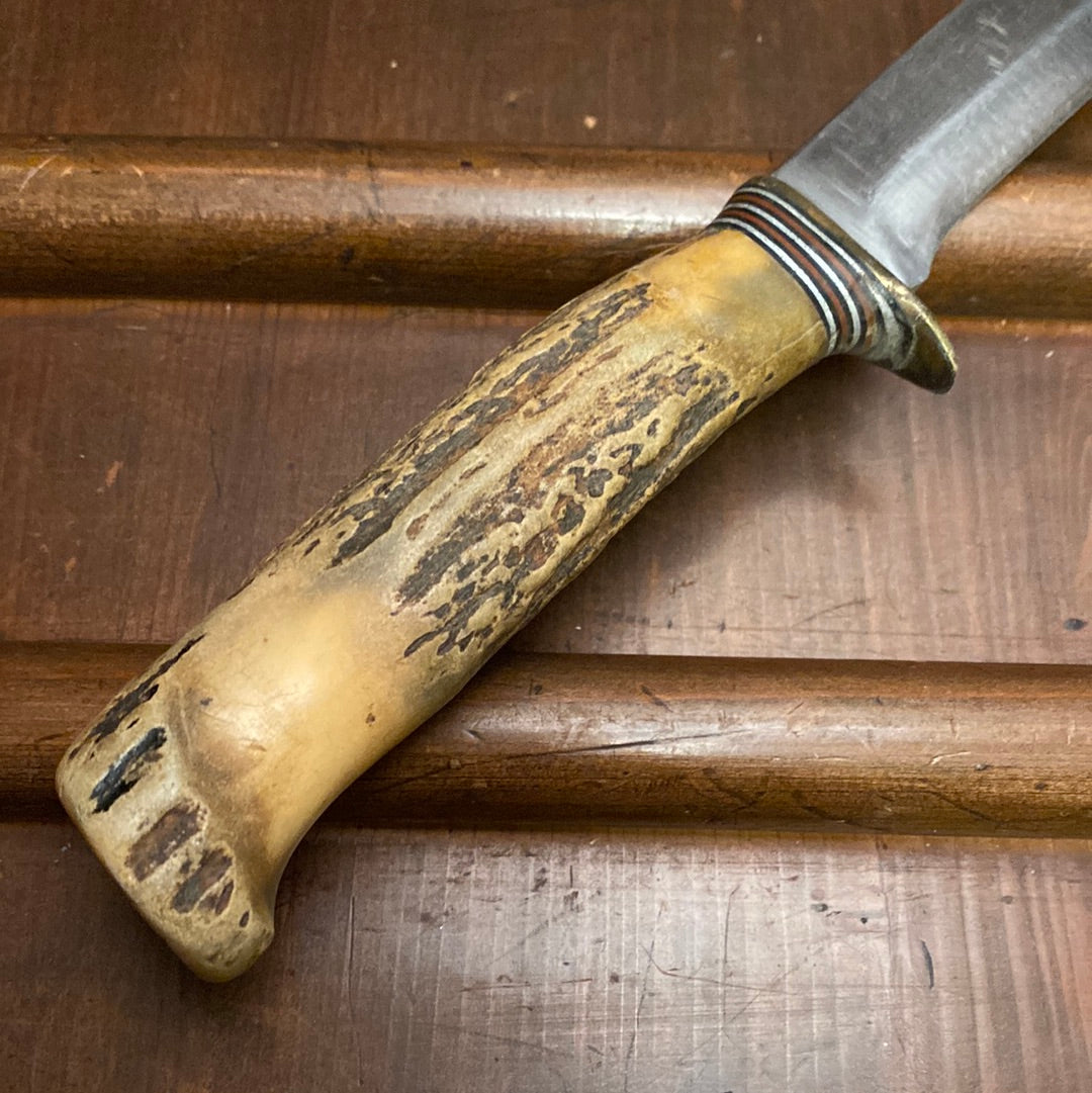 Morseth 5” Original Model 1 Stag Safe-Lok Sheath - Norway / Washington USA 1950’s