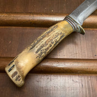 Morseth 5” Original Model 1 Stag Safe-Lok Sheath - Norway / Washington USA 1950’s