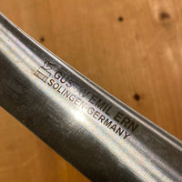 Gustav Emil Ern 8”  Bullnose Butcher Knife Solingen Early 1980’s