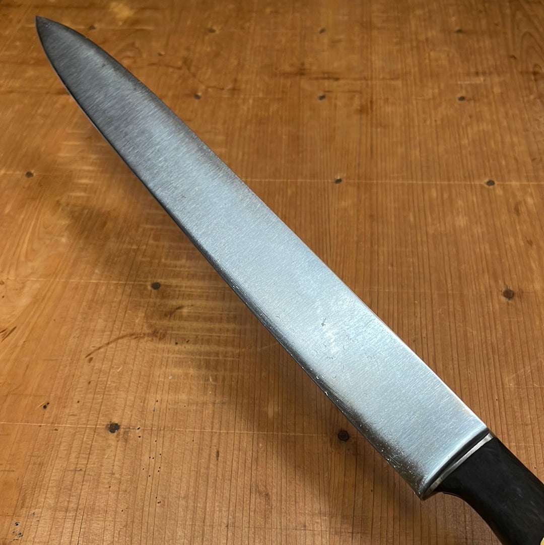Unmarked 10.25" Slicer Carbon Steel Hand Forged Solingen 1950s-70s