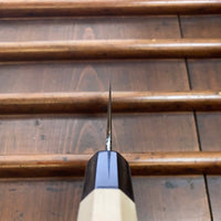 Sakai Kikumori Kikuzuki Kasumi 180mm Kiritsuke Santoku Shirogami 2 with Saya