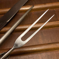 American Cutlery Co 3pc Carving Set Carbon Steel Stag c1900-1920
