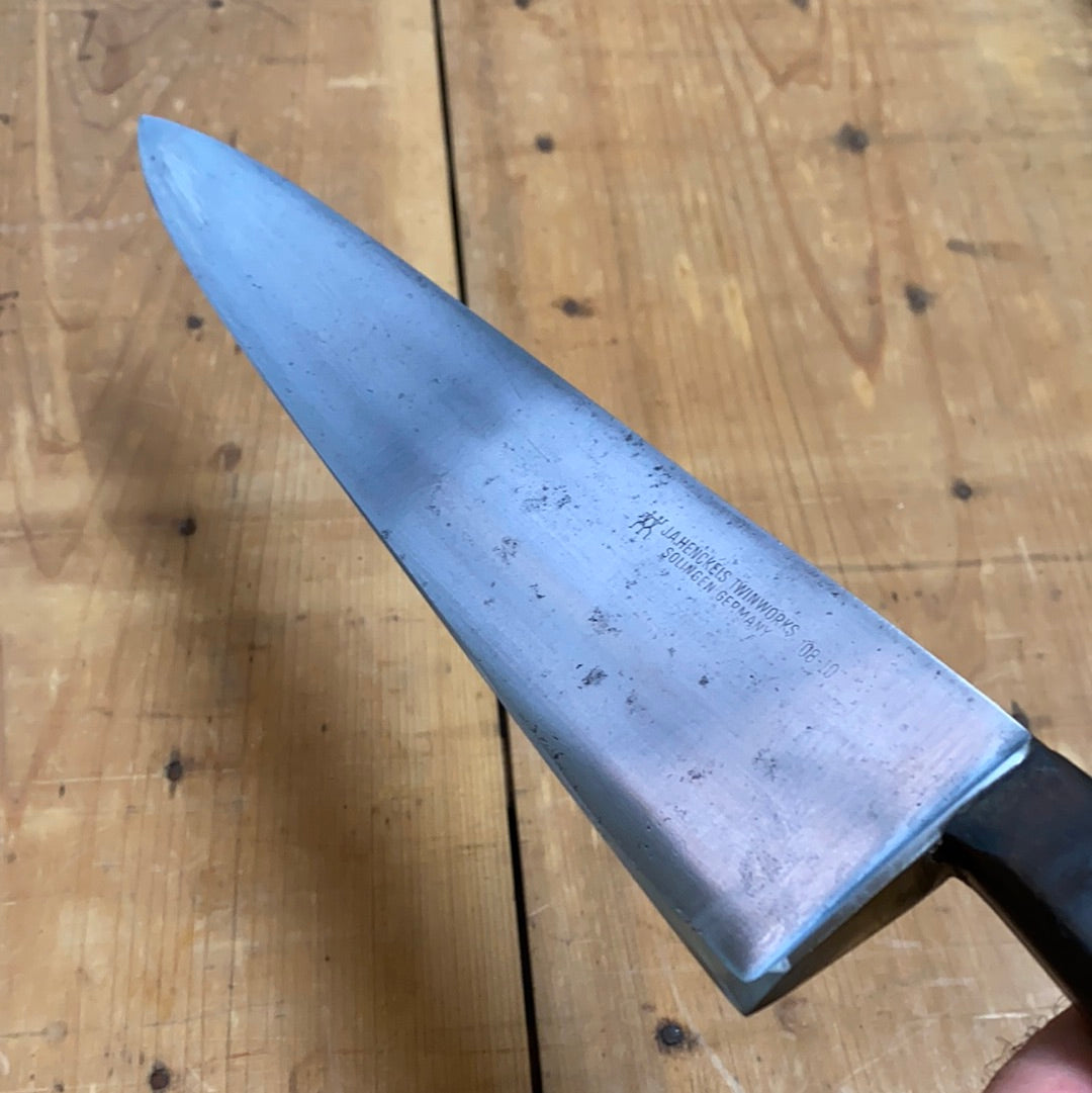 J A Henckels 10” Chef Knife Handforged Carbon Steel 1950-60s