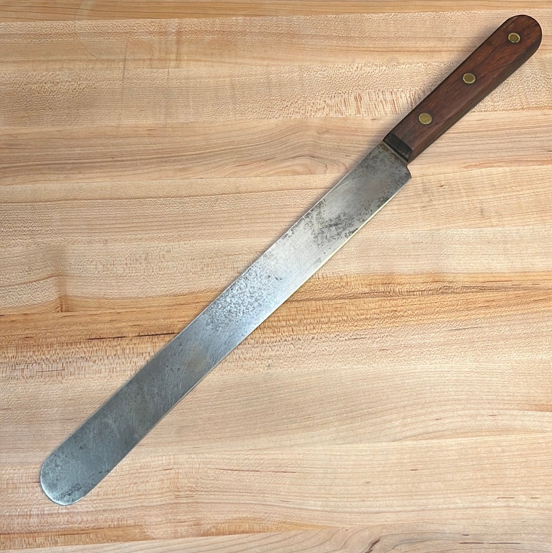 Lamson 12" Roast Beef Slicer Carbon Steel Rosewood 1940-60s