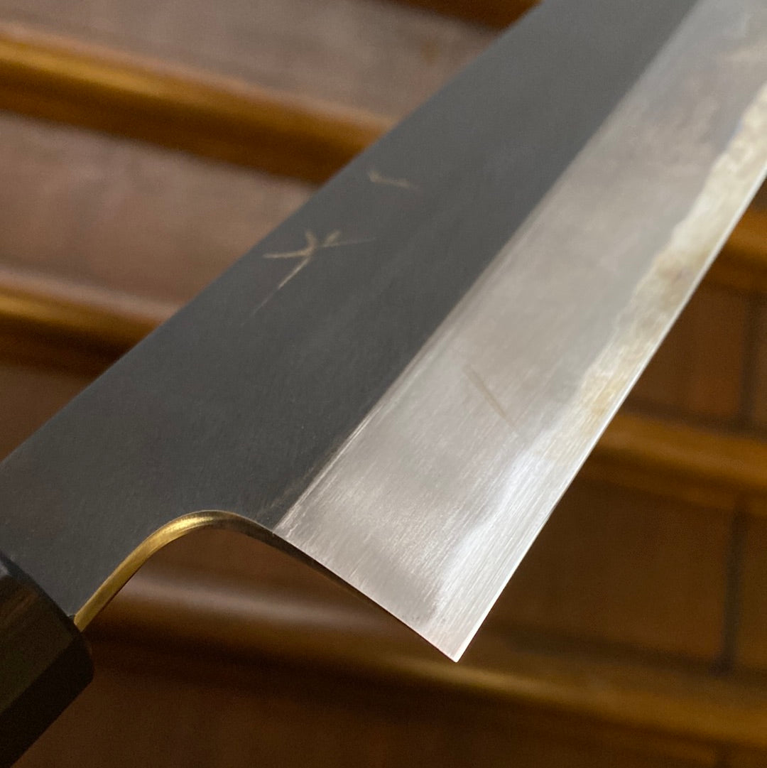 Hitohira Kikuchiyo Kyuzo 210mm Gyuto Iron Clad Shirogami 2 Oct Cherry / Ebony
