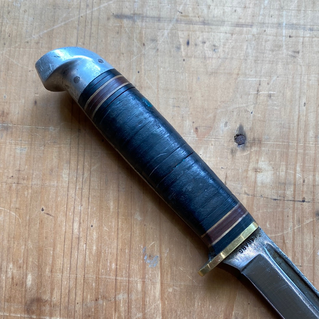 Western 4.25” Bird & Trout Fixed Blade Knife Boulder Colo. L48AGB 1950’s-60’s