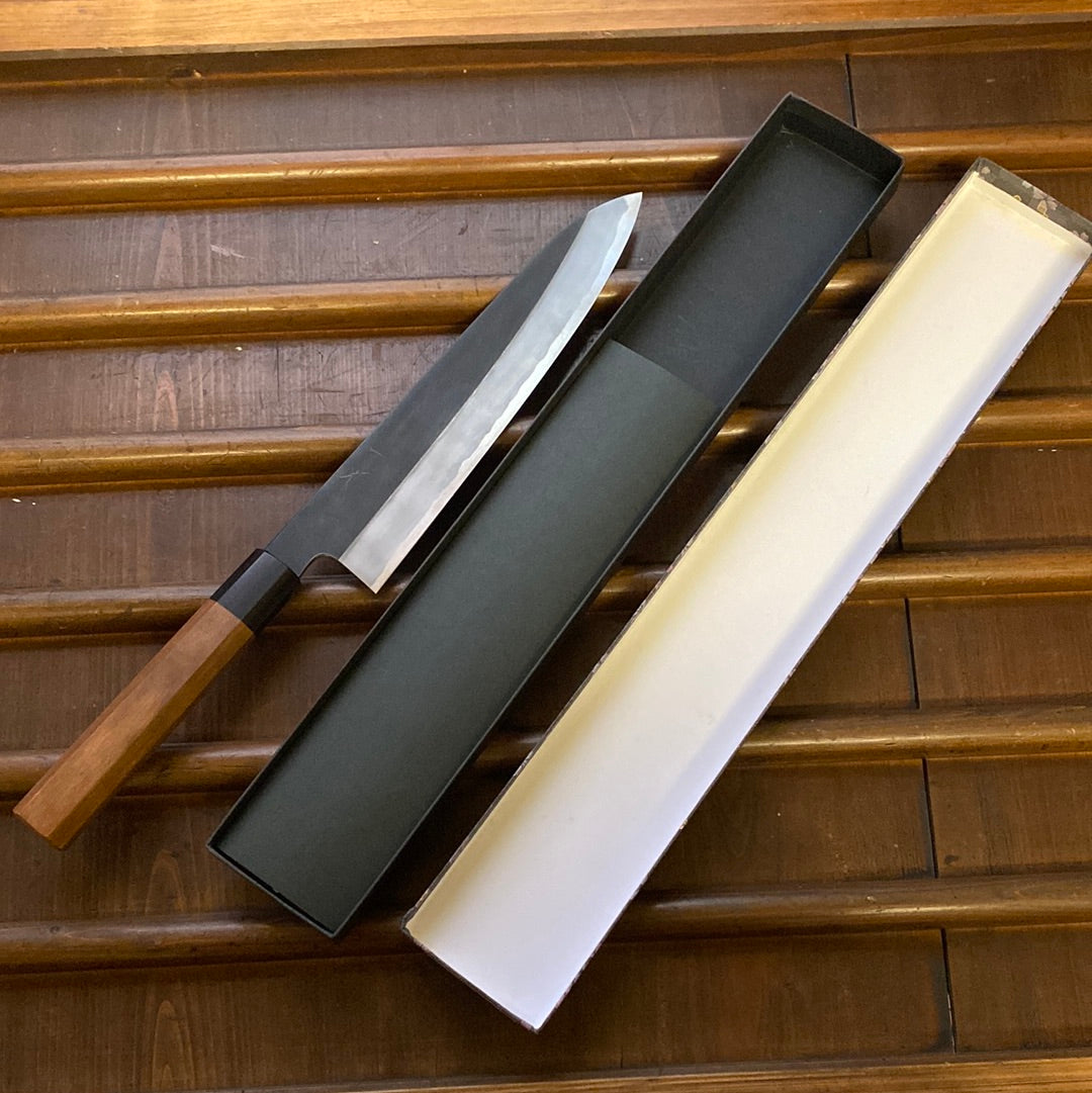 Hitohira Kikuchiyo Kyuzo 240mm Gyuto Iron Clad Shirogami 2 Oct Cherry / Ebony