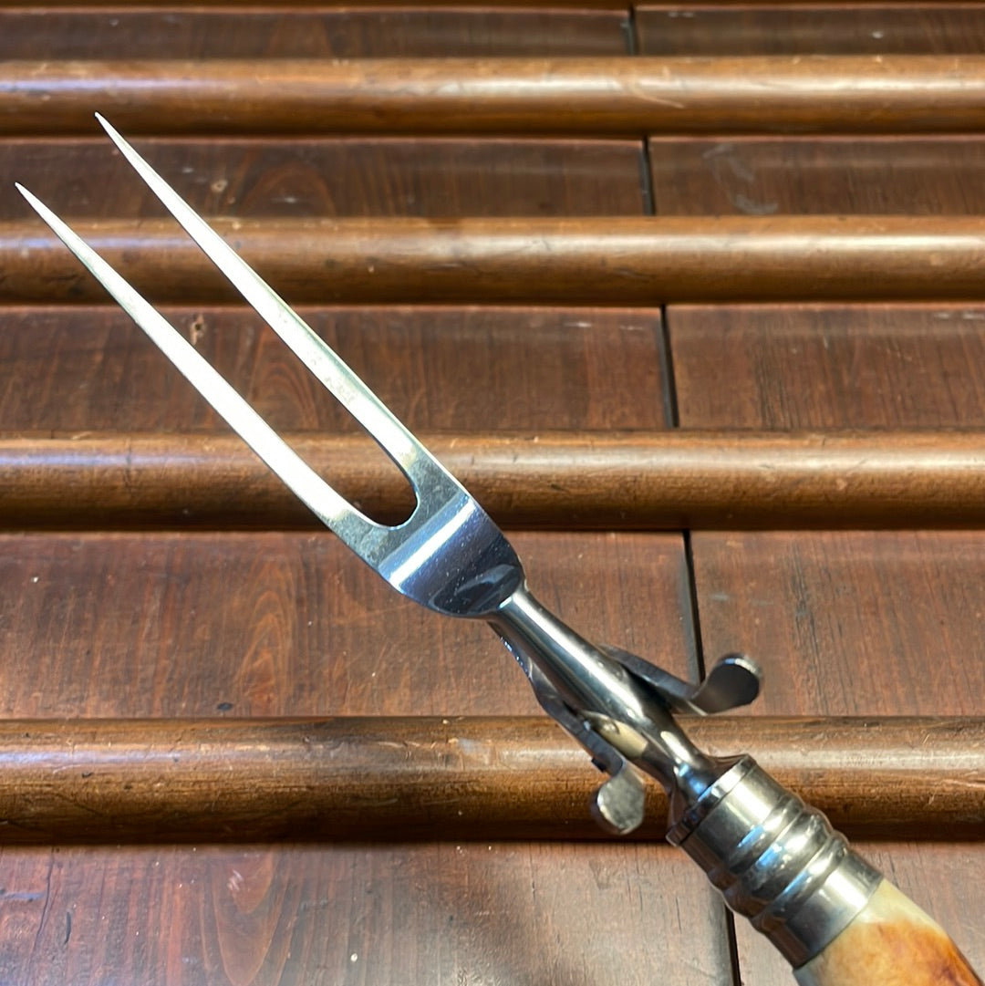 Bear Brand Carving Set Stainless & Stag 1930s-50s