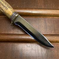 Morseth 5” Original Model 1 Stag Safe-Lok Sheath - Norway / Washington USA 1950’s
