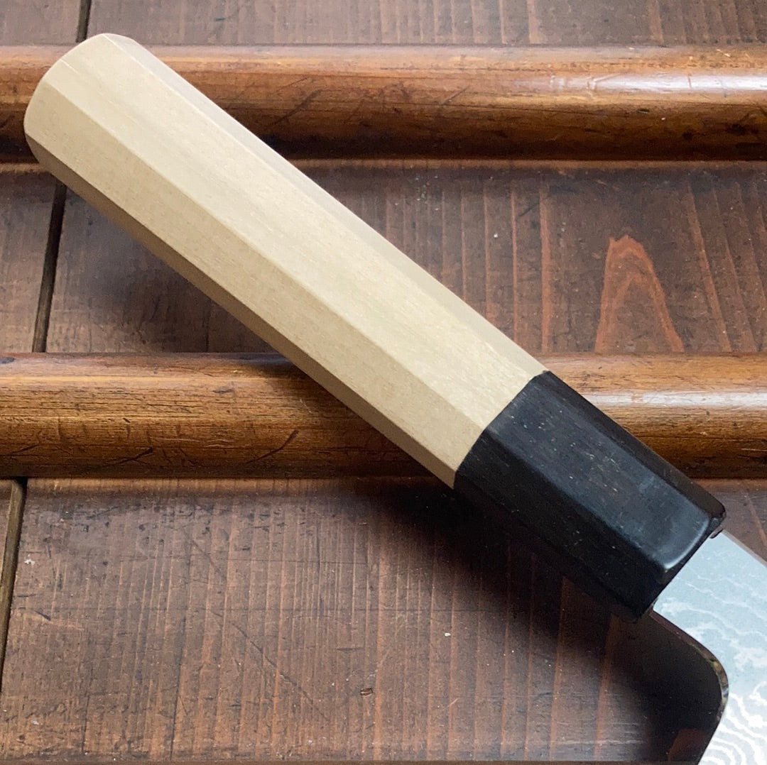 Sakai Kikumori Kikuzuki Uzu 210mm Kiritsuke Gyuto Aogami 1 with Saya