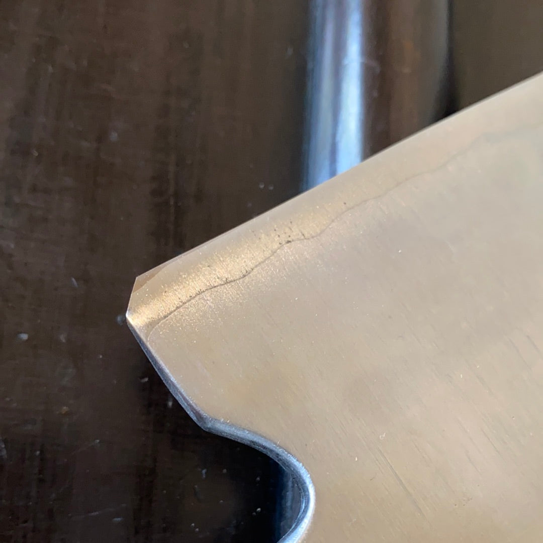 Teruyasu Fujiwara ‘Teruyasu’ 240mm Mioroshi Deba Shirogami 1 Kasumi Western Handle