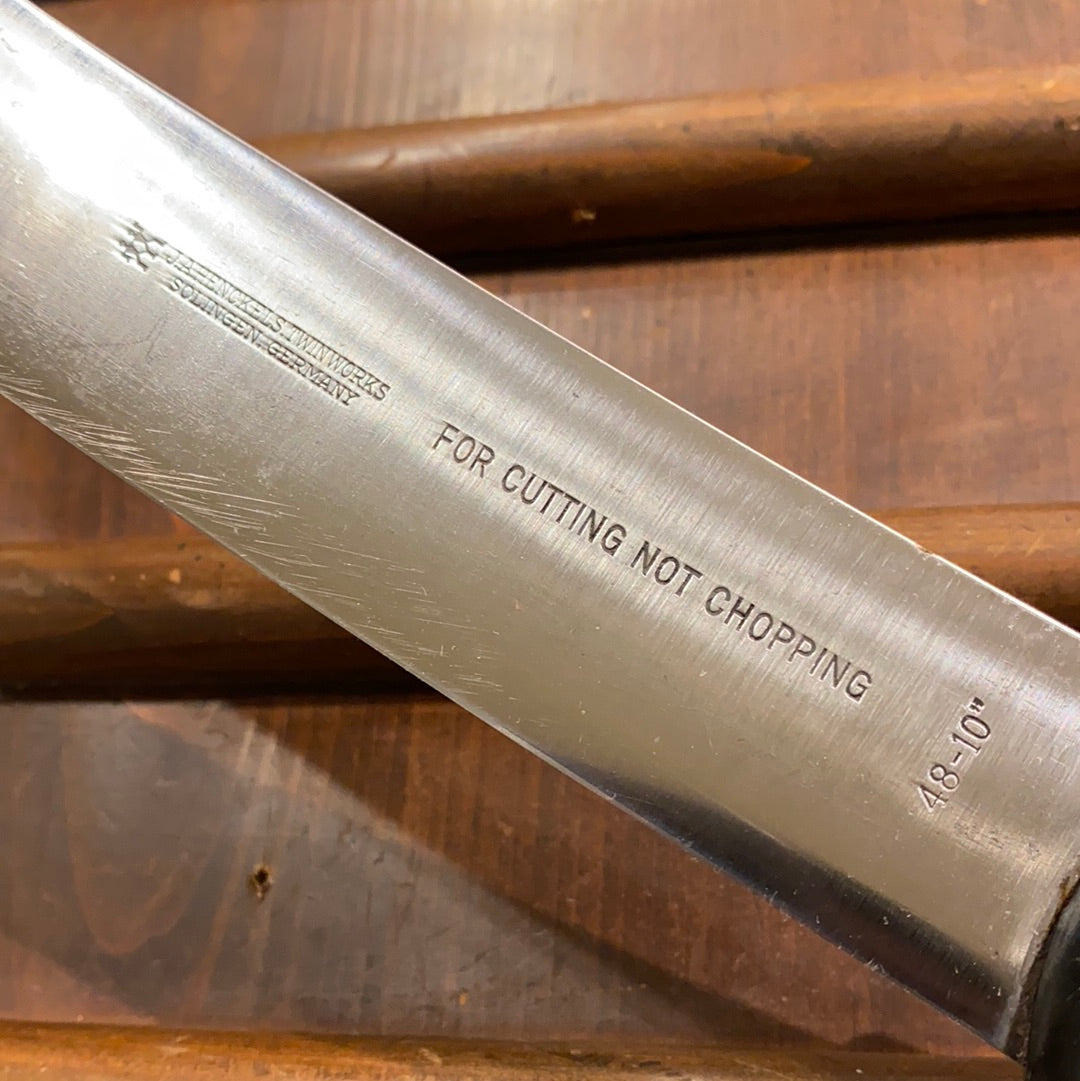 J A Henckels 10” Scimitar Carbon Steel 48-10” Solingen VGC 1950s