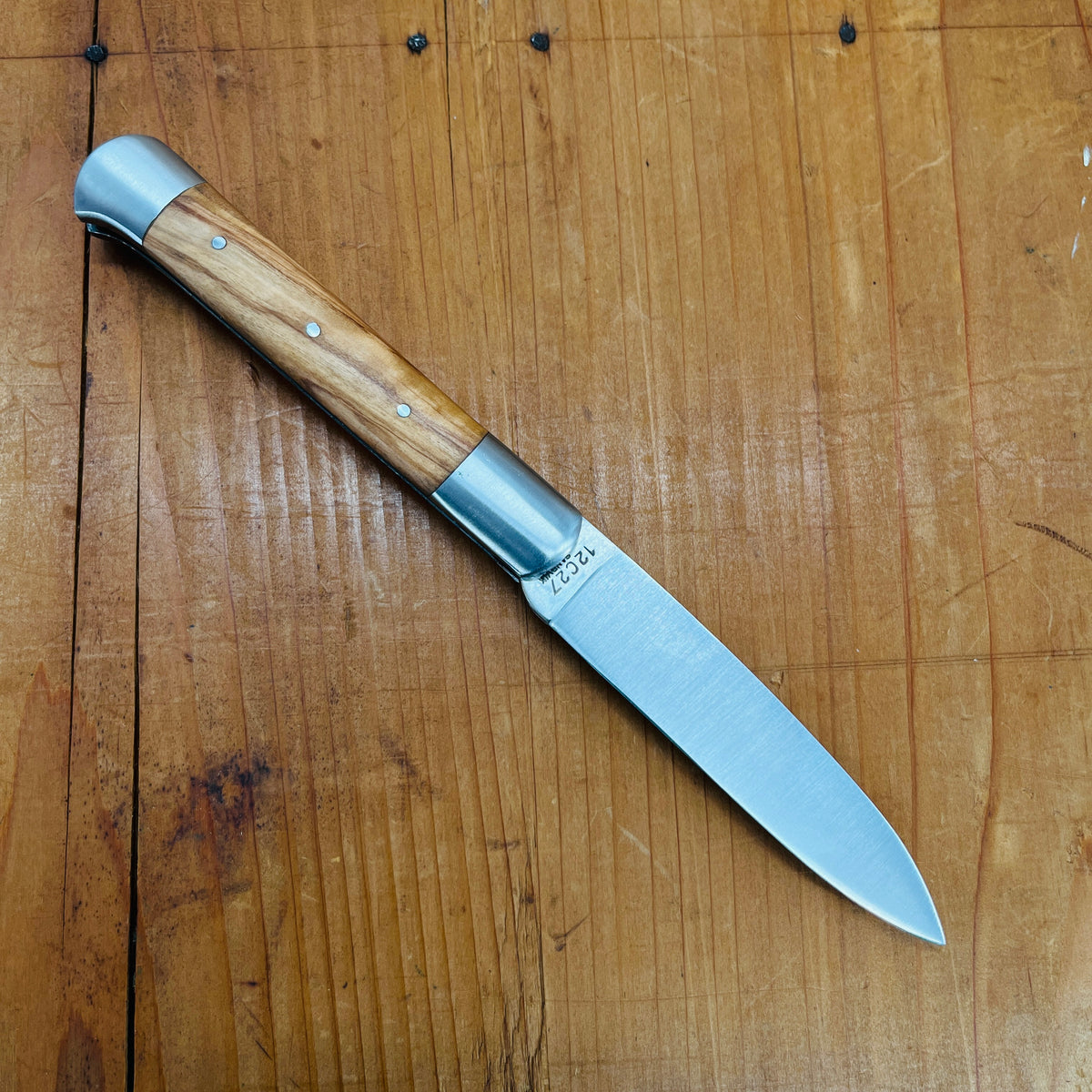 Au Sabot Roquefort 11cm Pocket Knife Stainless Olive 2 Bolsters
