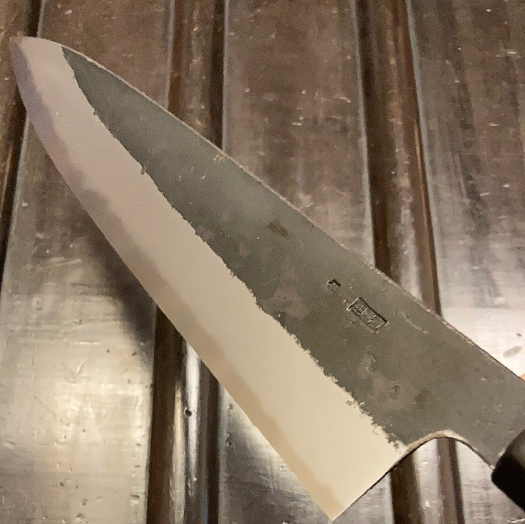 Sakai Kikumori Kikuzuki Kuro 240mm Gyuto Shirogami 2