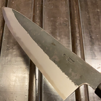 Sakai Kikumori Kikuzuki Kuro 240mm Gyuto Shirogami 2