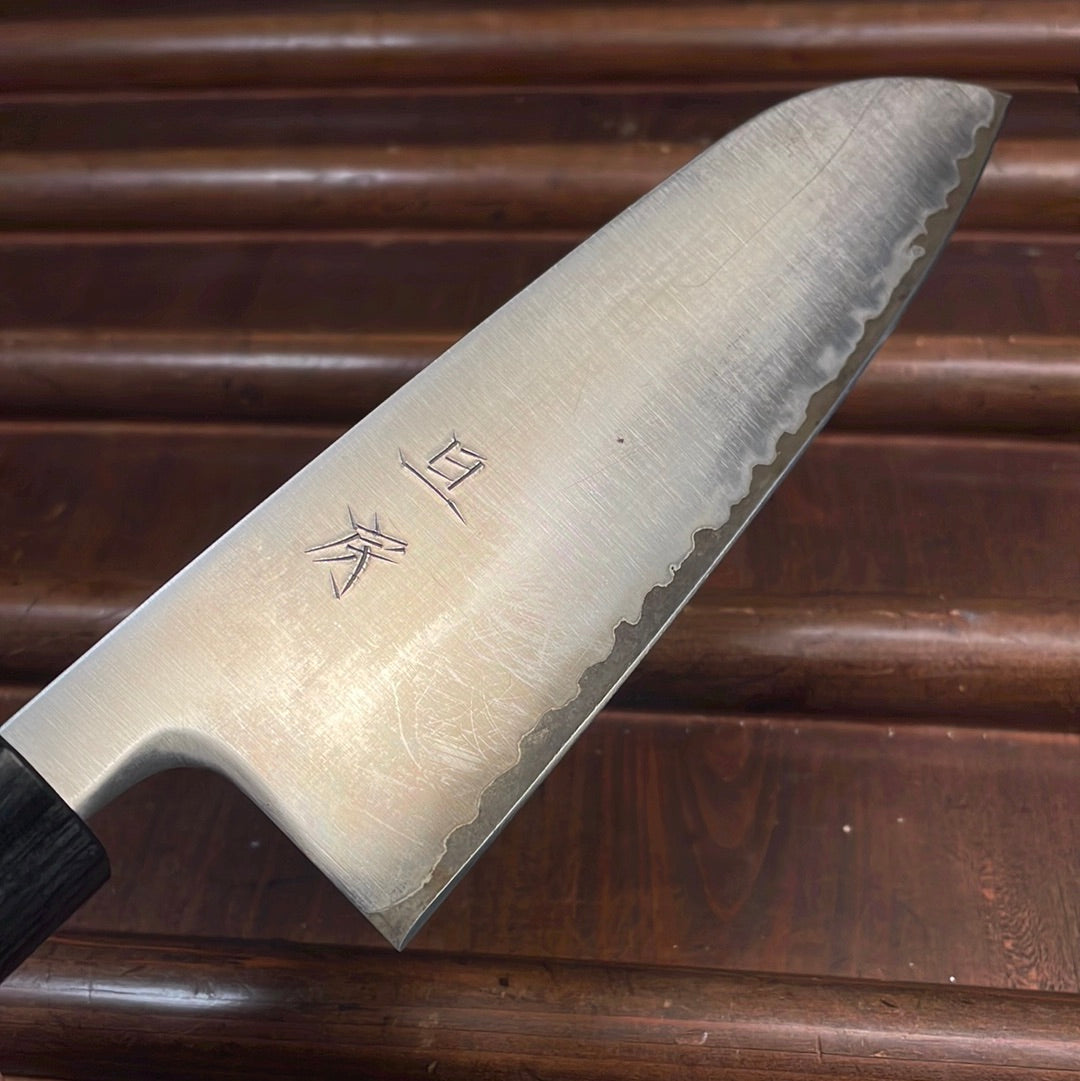 Ohishi Stainless Clad Aogami Super 165mm Santoku W Box