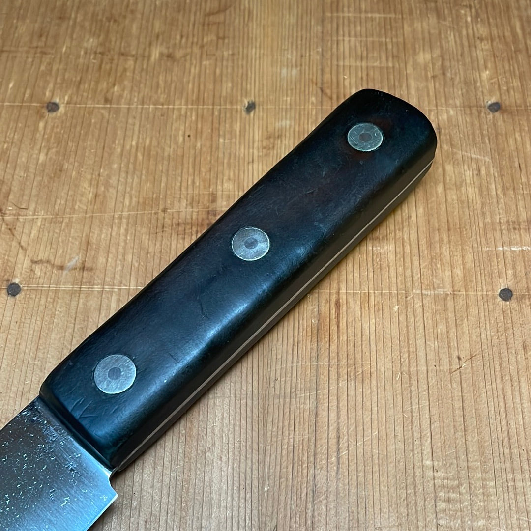 Ed Wusthof 11" Bullnose Scimitar Carbon Steel Ebony Solingen 1890s-1920s