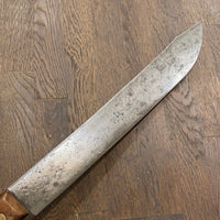 Unmarked 14” Bullnose Butcher Knife USA 1920’s?
