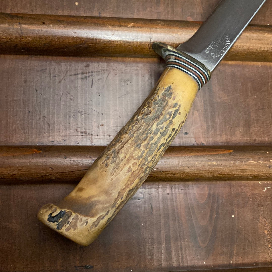 Morseth 5” Original Model 1 Stag Safe-Lok Sheath - Norway / Washington USA 1950’s