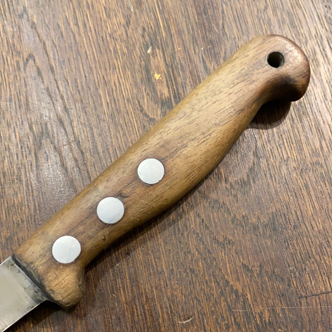 Unmarked German (Henckels?) 3.75” Boning Knife Carbon Steel