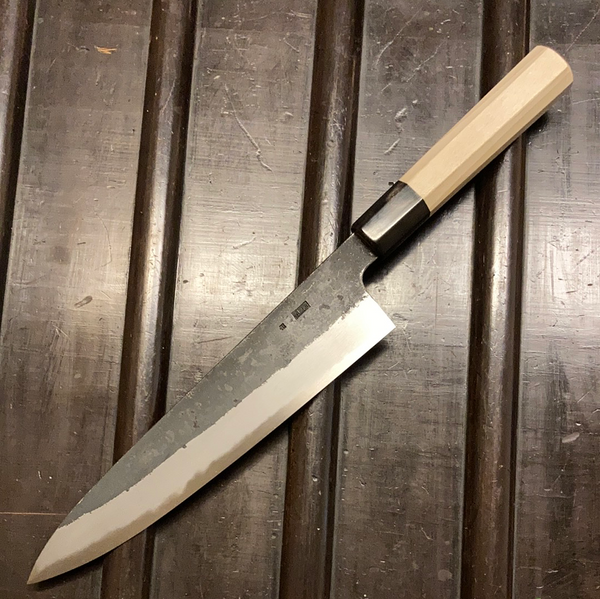 Sakai Kikumori Kikuzuki Kuro 240mm Gyuto Shirogami 2