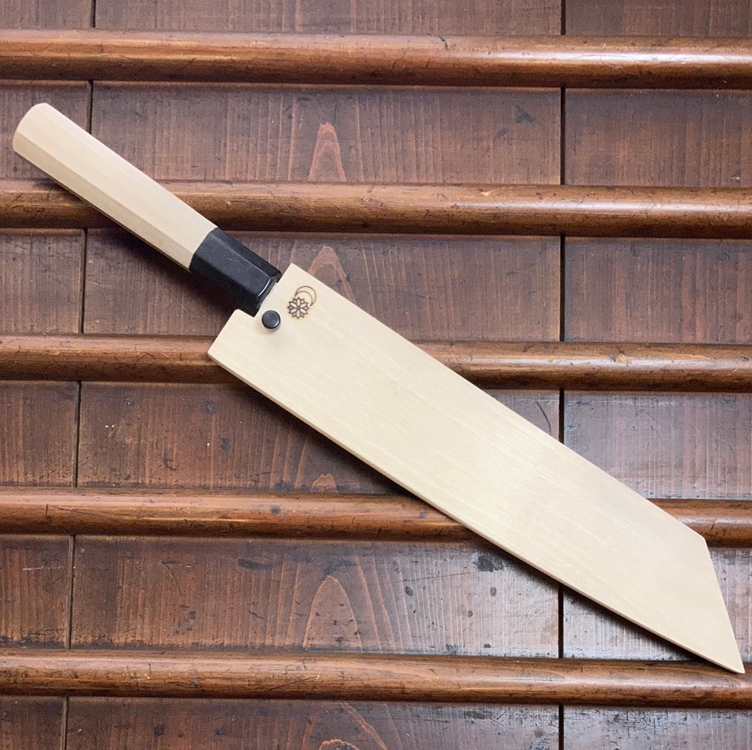 Sakai Kikumori Kikuzuki Uzu 210mm Kiritsuke Gyuto Aogami 1 with Saya