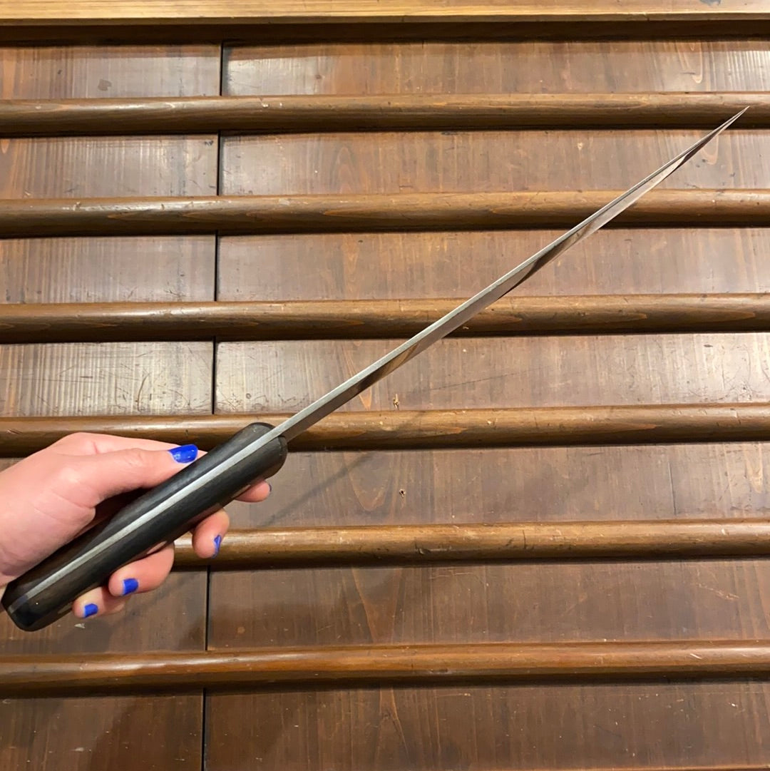 J A Henckels 10” Scimitar Carbon Steel 48-10” Solingen VGC 1950s
