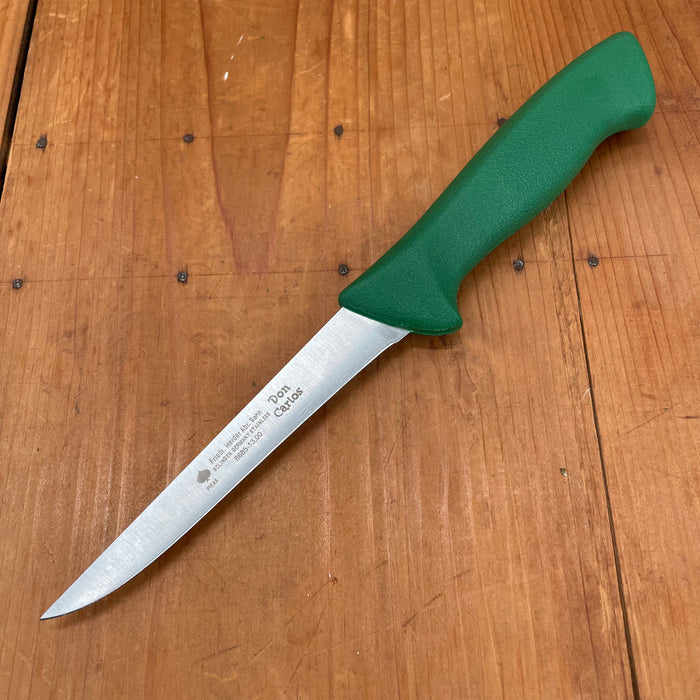 Friedr Herder Don Carlos 5” Boning Knife Straight Stiff Stainless Green