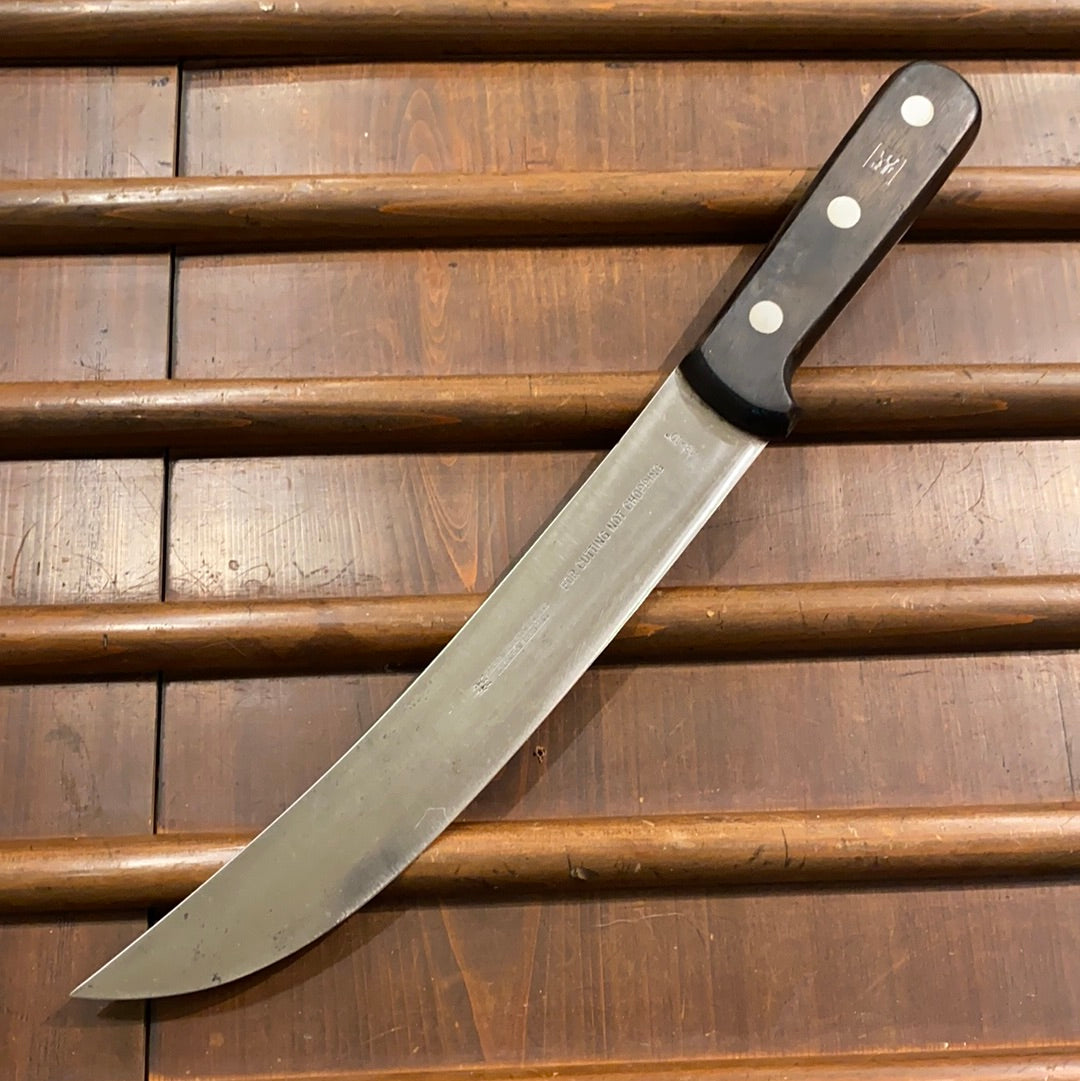 J A Henckels 10” Scimitar Carbon Steel 48-10” Solingen VGC 1950s