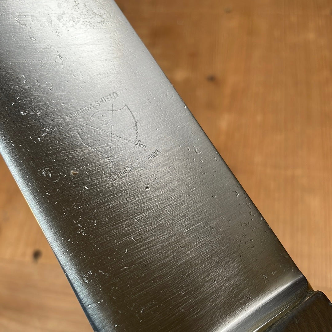 Sword & Shield German 10.5" Forged Carbon Steel Chef Knife 1960s