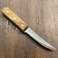 Foster Bros 5.25” Cut Down Boning Knife Carbon Steel Hardwood 1930s