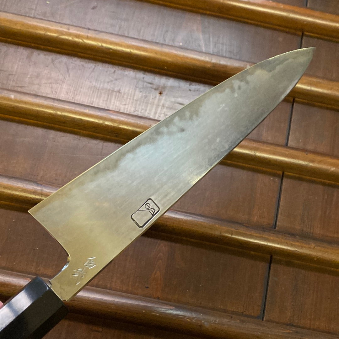 Sakai Konosuke Fujiyama FM 210 Gyuto Shirogami 2 - Ground by Myojin Naohito w saya