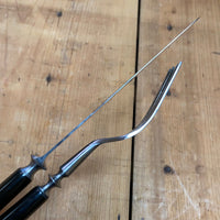 Landers Frary & Clark Aetna Works Set Of Forks & Knives Carbon Steel Gutta Percha 1870s-90s