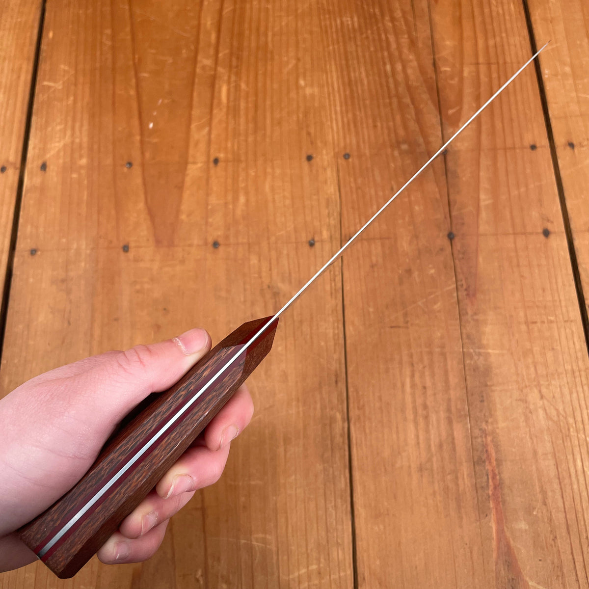 Alma Knife Co. 190mm Gyuto 15N20 Migaki - Leopard Wood