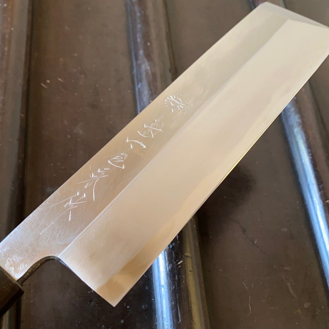 Kikuichi Kasumi 180mm Usuba Shirogami  W Saya