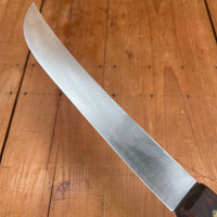 Unmarked 9.75" Scimitar Carbon Steel Rosewood USA Lamson? 1930's-60's